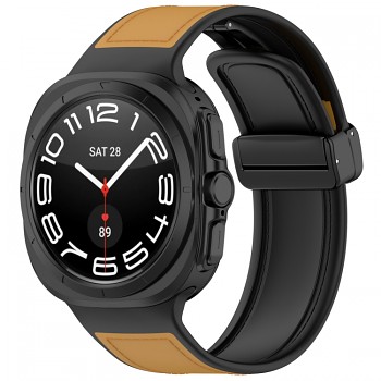 Techsuit řemínek pro Samsung Galaxy Watch Ultra 47mm Watch Ultra 2 hnědý