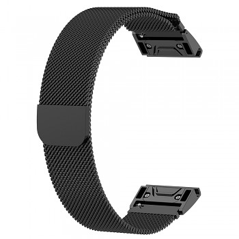 Řemínek Techsuit QuickFit 22mm pro Garmin Fenix Forerunner Approach černý