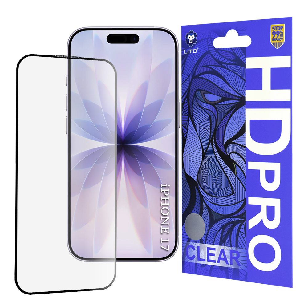 Levně Lito HD Pro Clear pro iPhone 17 iPhone 16 Pro černý