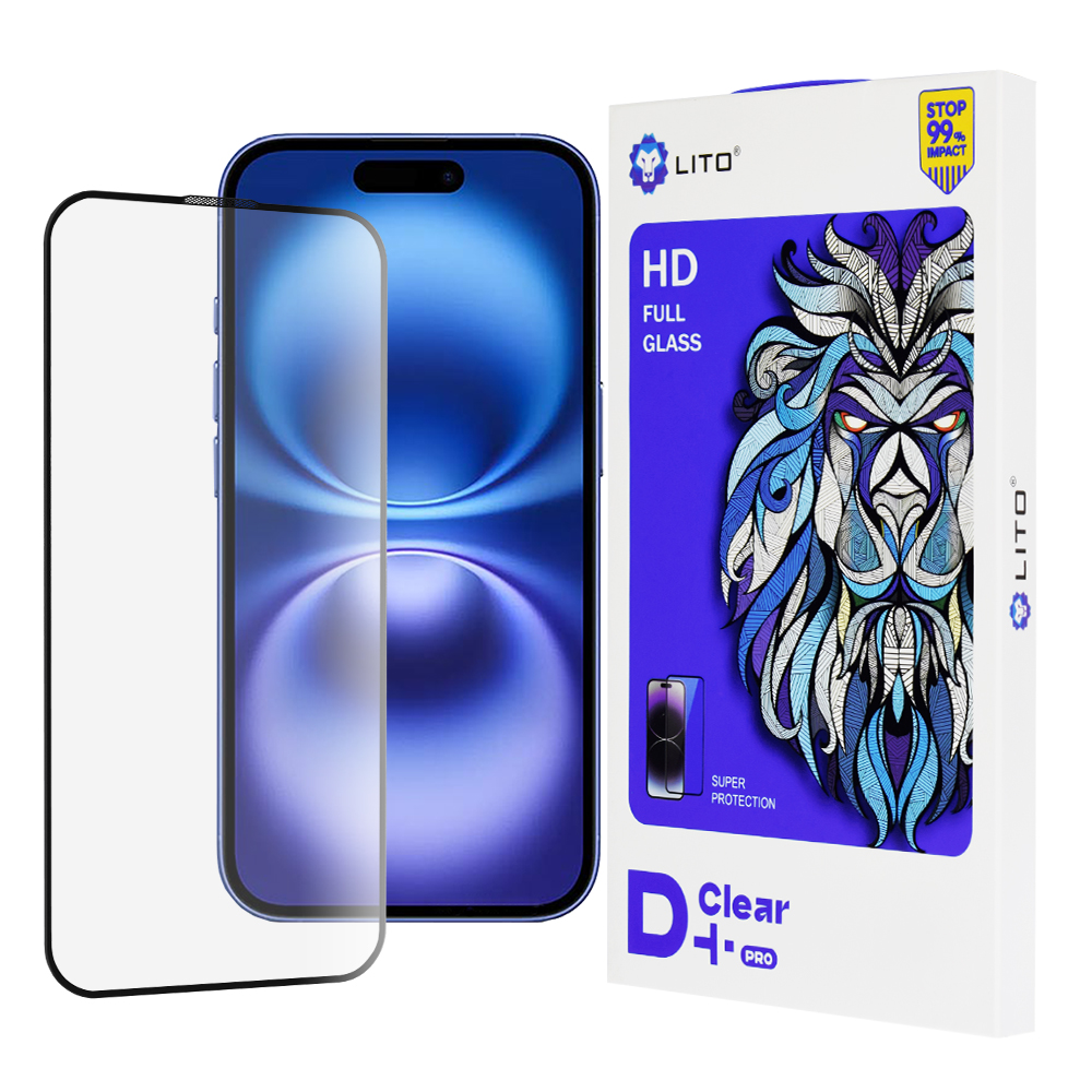 Levně Lito D+ Pro čirý iPhone 16 černý