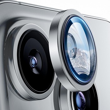 Lito S+ ochranné sklo na kameru iPhone 16 Pro iPhone 16 Pro Max bílý titan