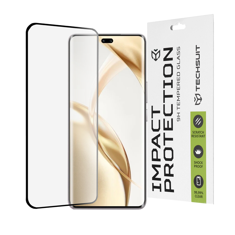 Levně Ochranné sklo Techsuit 111D 3D zakřivené pro Honor 200 Pro černé