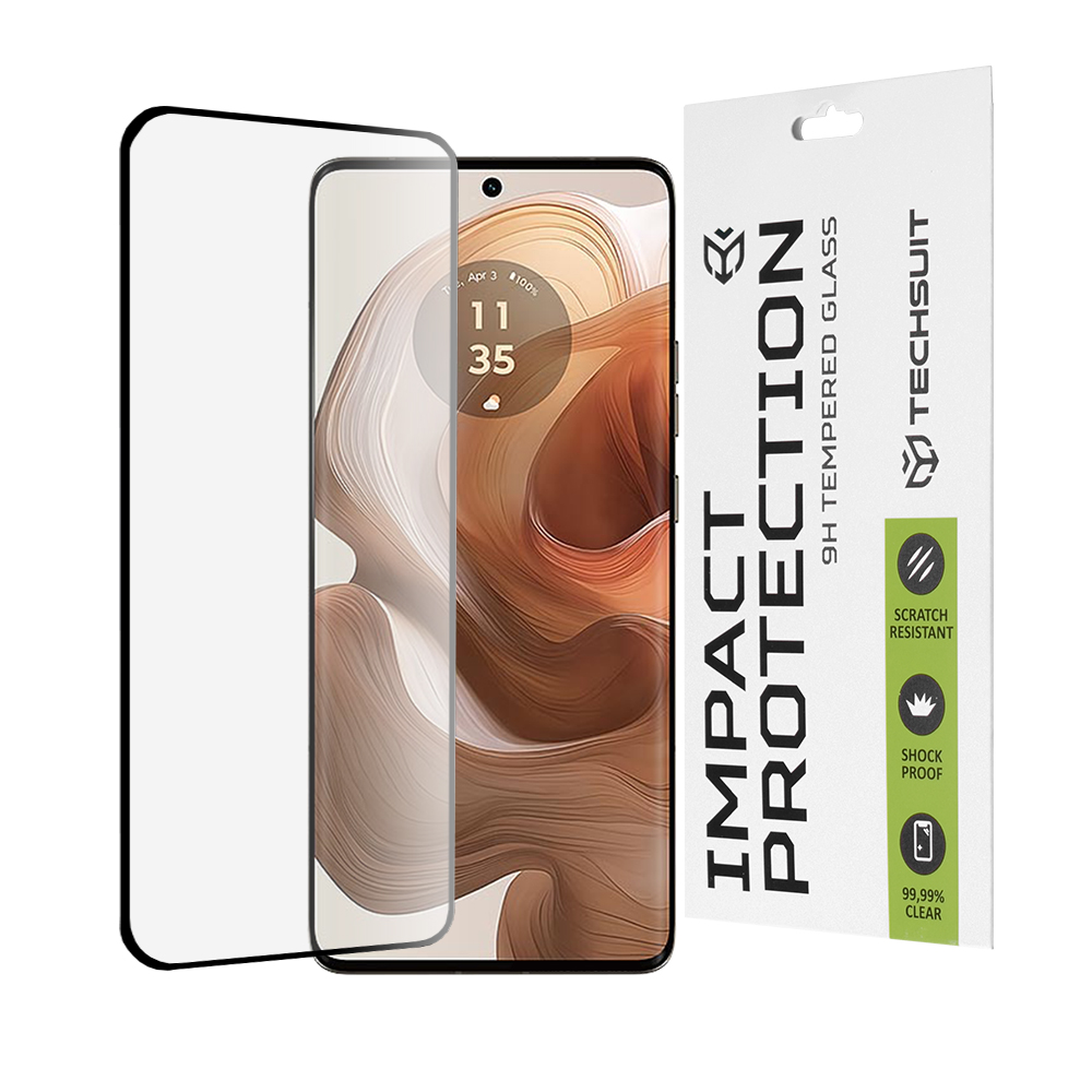 Levně Ochranné sklo Techsuit 111D 3D zakřivené pro Motorola Edge 50 Ultra černé