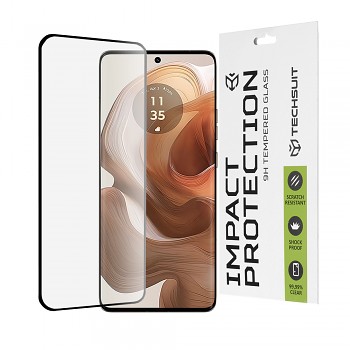 Ochranné sklo Techsuit 111D 3D zakřivené pro Motorola Edge 50 Ultra černé