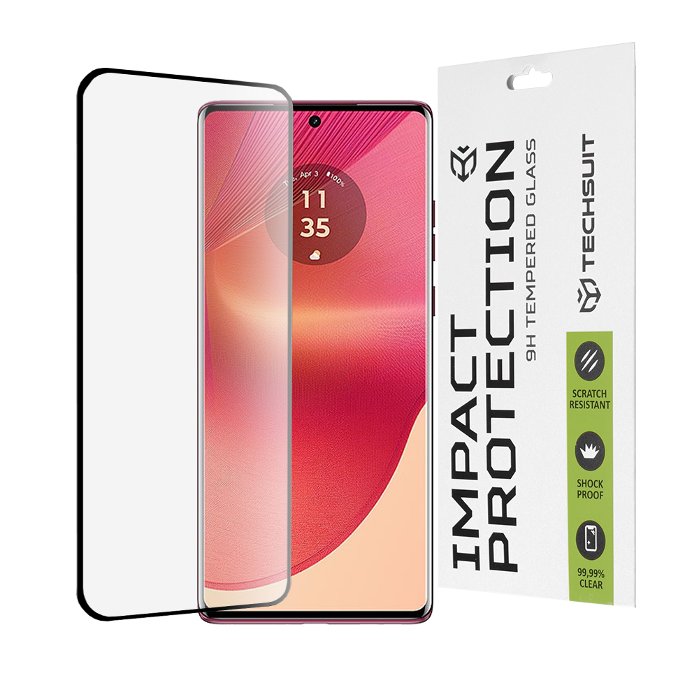 Levně Ochranné sklo Techsuit 111D 3D zakřivené pro Motorola Edge 50 Fusion černé