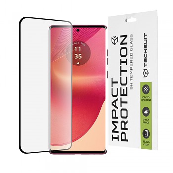 Ochranné sklo Techsuit 111D 3D zakřivené pro Motorola Edge 50 Fusion černé