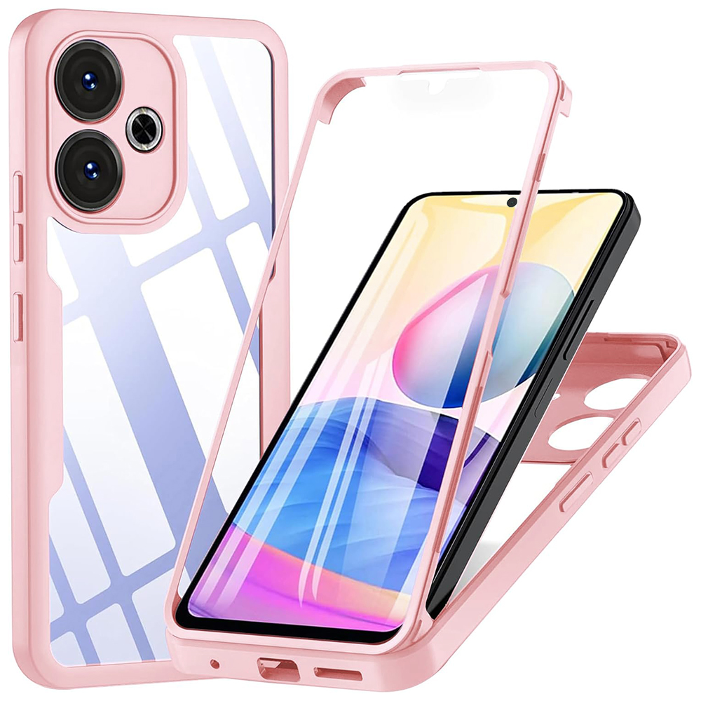 Levně Techsuit ColorVerse 360 Series + Ochranná fólie Xiaomi Redmi 13 / Poco M6 4G Růžová