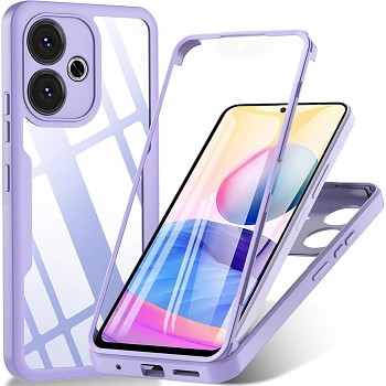 Techsuit ColorVerse 360 Series + Ochranné sklo Xiaomi Redmi 13 Poco M6 4G Fialová