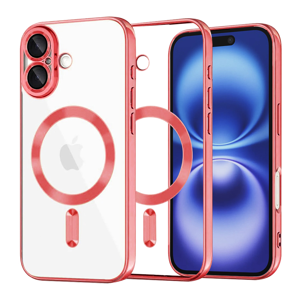 Levně Techsuit Luxury Crystal MagSafe pro iPhone 16 červený