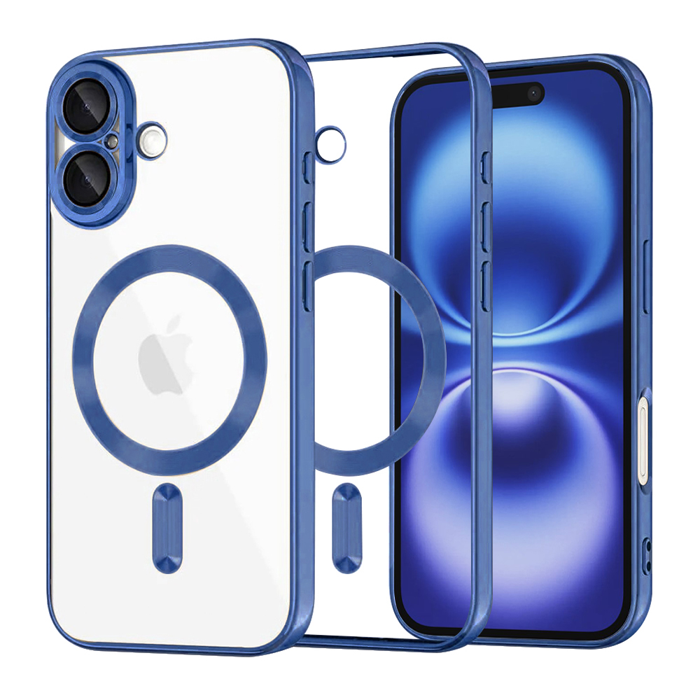 Levně Techsuit Luxury Crystal MagSafe pro iPhone 16 v tmavě modré