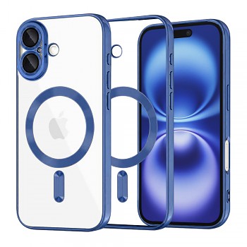 Techsuit Luxury Crystal MagSafe pro iPhone 16 v tmavě modré