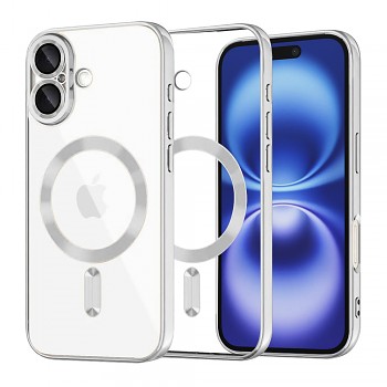 Techsuit Luxury Crystal MagSafe iPhone 16 Stříbrný