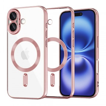 Techsuit Luxury Crystal MagSafe pro iPhone 16 růžová