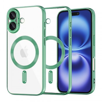 Techsuit Luxury Crystal MagSafe pro iPhone 16 světle zelená