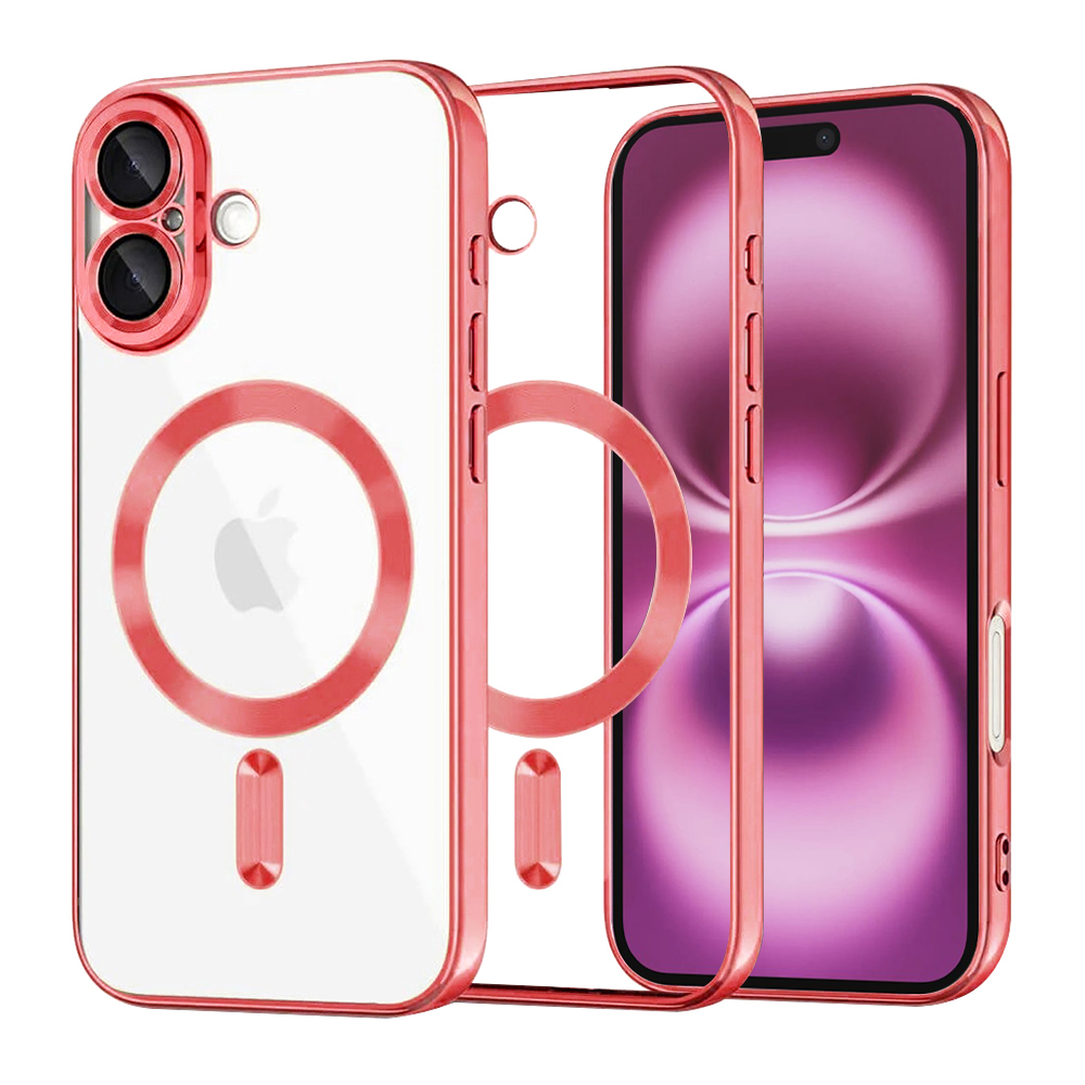Levně Techsuit Luxury Crystal MagSafe pro iPhone 16 Plus červený