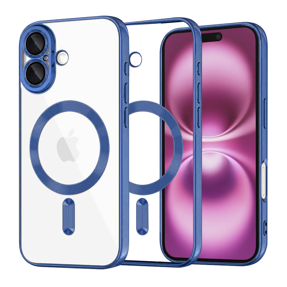 Levně Techsuit Luxury Crystal MagSafe pro iPhone 16 Plus v tmavě modré