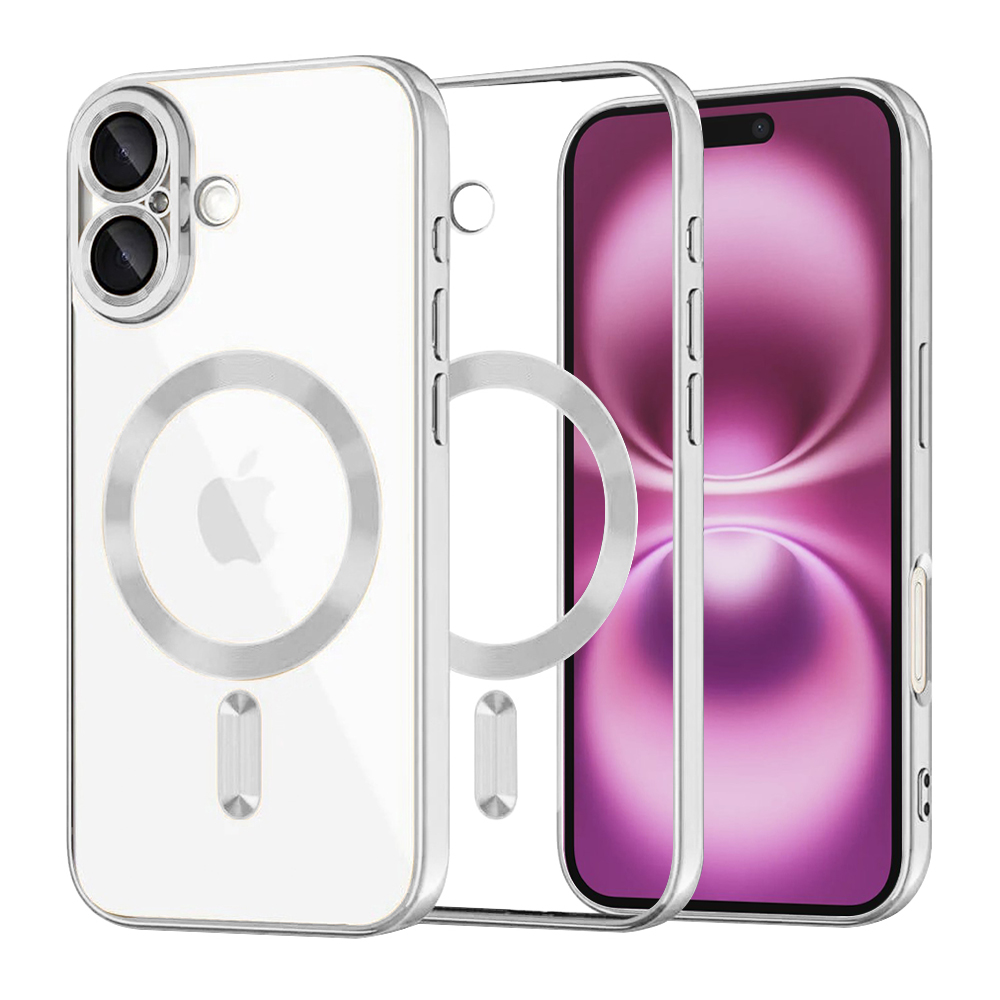 Levně Techsuit Luxury Crystal MagSafe pro iPhone 16 Plus stříbrný