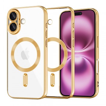Techsuit Luxury Crystal MagSafe pro iPhone 16 Plus zlatý