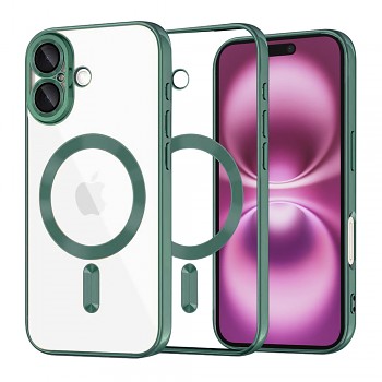 Techsuit Luxury Crystal MagSafe iPhone 16 Plus v tmavě zelené