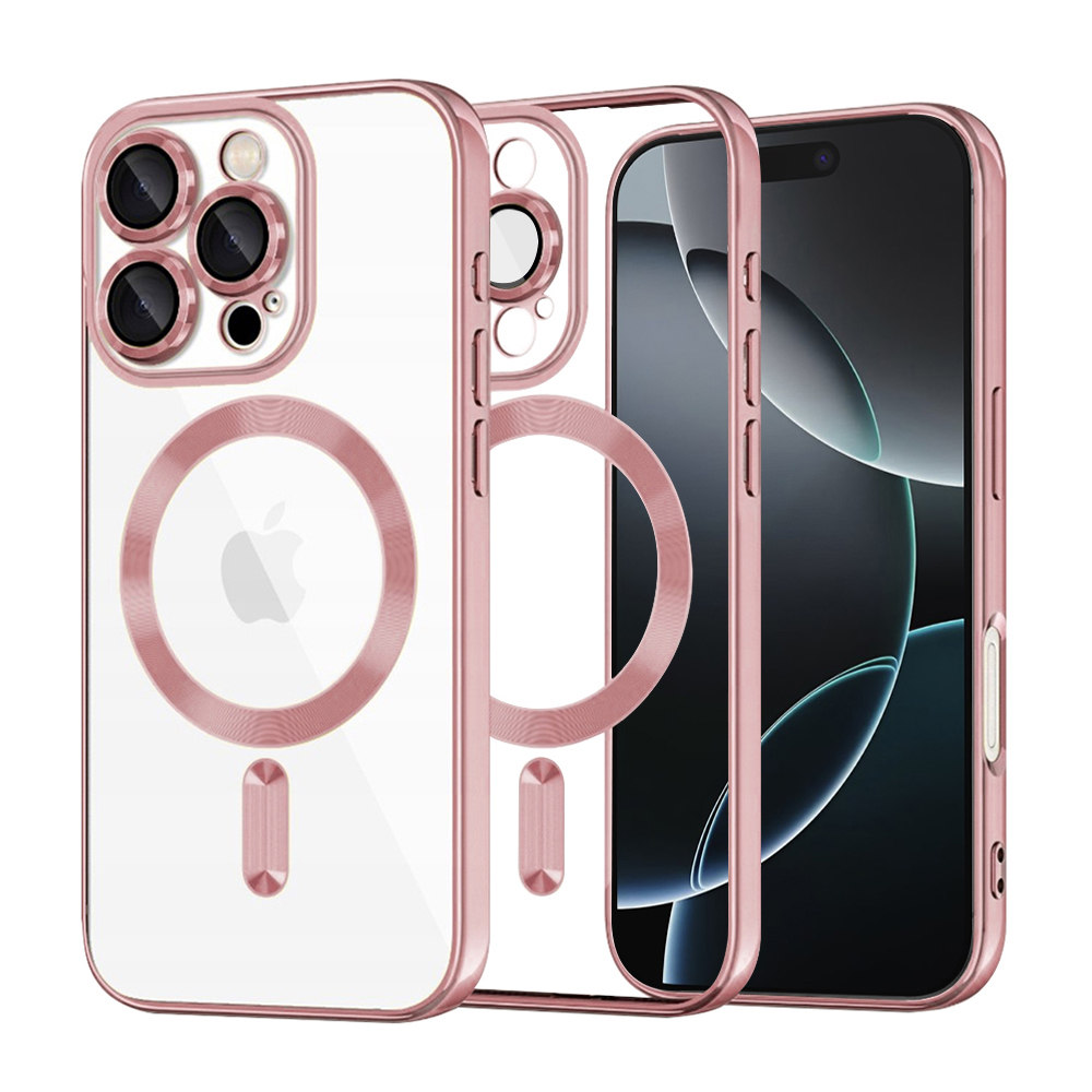 Levně Techsuit Luxury Crystal MagSafe pro iPhone 16 Pro růžový