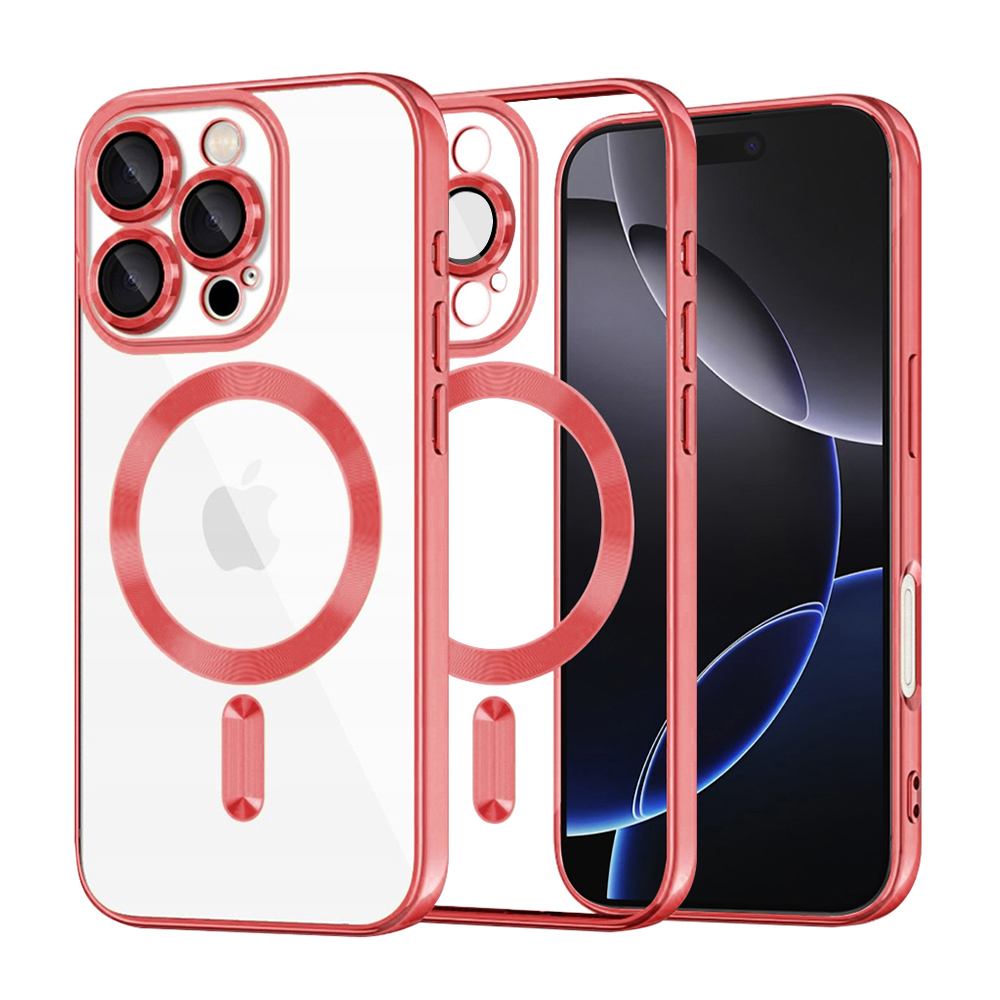 Levně Techsuit Luxury Crystal MagSafe pro iPhone 16 Pro Max červený