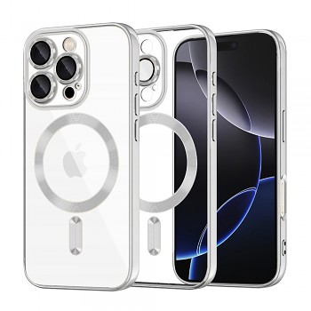 Techsuit Luxury Crystal MagSafe pro iPhone 16 Pro Max stříbrný