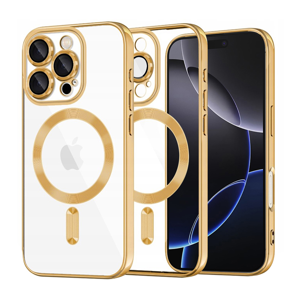 Levně Techsuit Luxury Crystal MagSafe pro iPhone 16 Pro Max zlatý