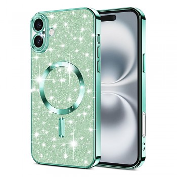 Techsuit Luxury Glitter MagSafe pro iPhone 16 Plus světle zelená