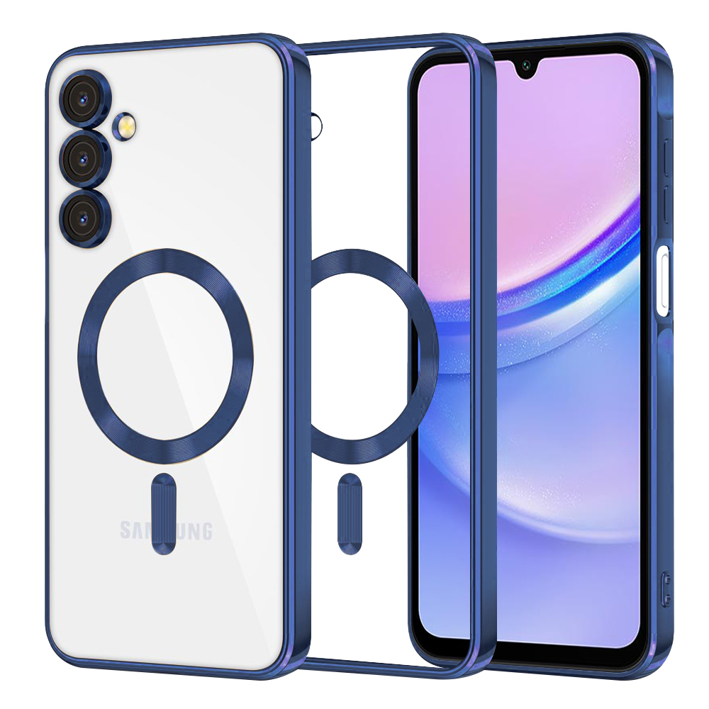 Levně Techsuit Luxury Crystal MagSafe pro Samsung Galaxy A15 4G / A15 5G tmavě modrá