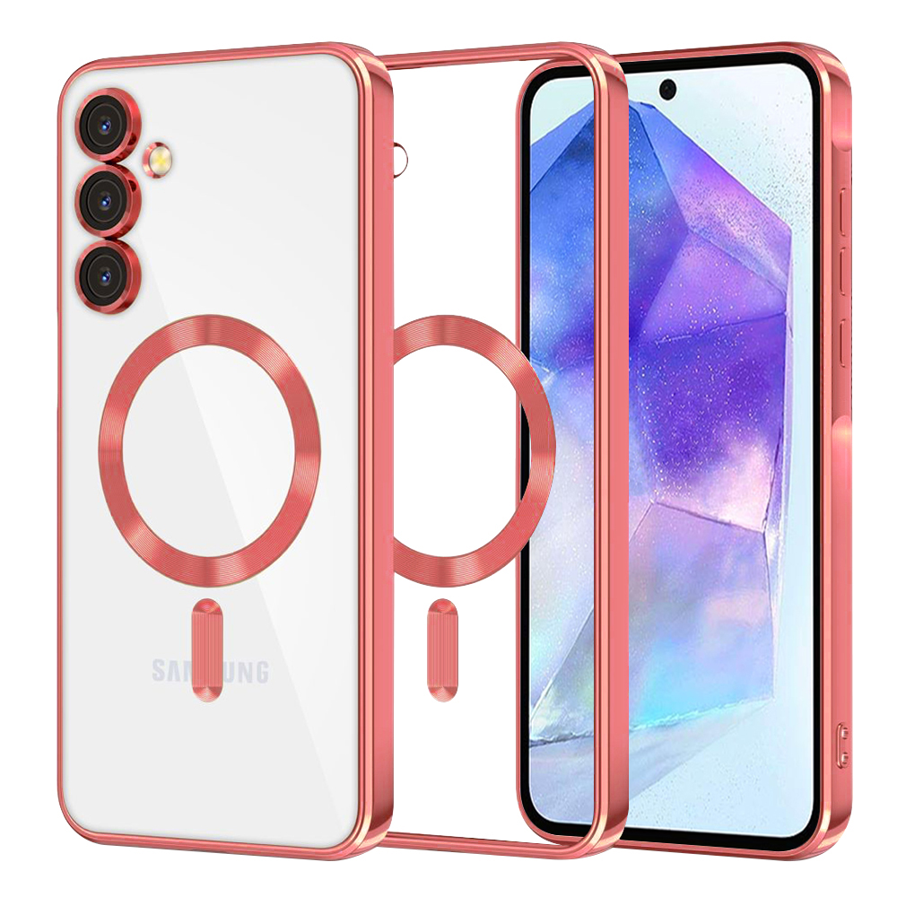 Levně Techsuit Luxury Crystal MagSafe pro Samsung Galaxy A55 5G červená