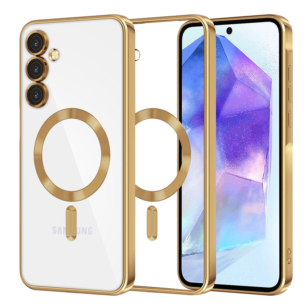 Levně Techsuit Luxury Crystal MagSafe pro Samsung Galaxy A55 5G zlatý