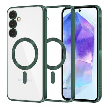 Techsuit Luxury Crystal MagSafe pro Samsung Galaxy A55 5G tmavě zelená