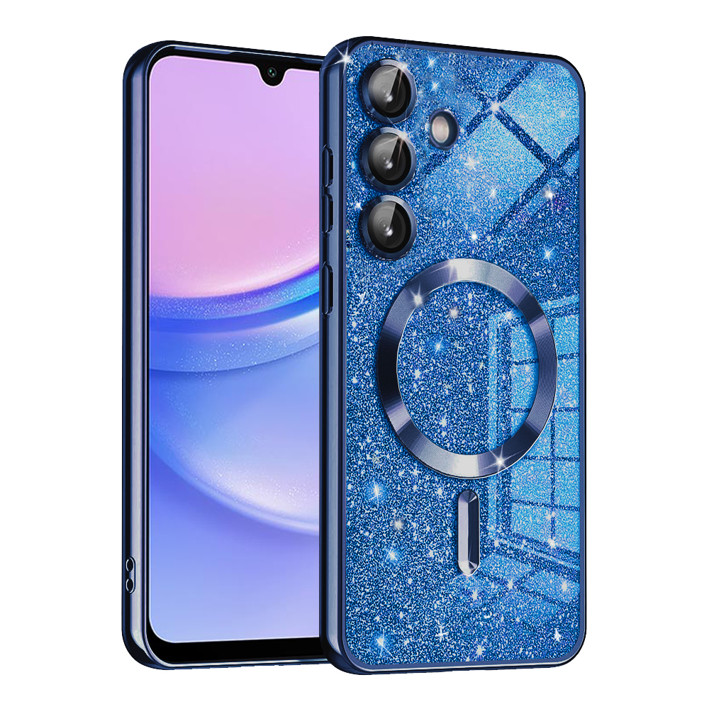 Techsuit Luxury Glitter MagSafe pro Samsung Galaxy A15 4G / A15 5G tmavě modrá