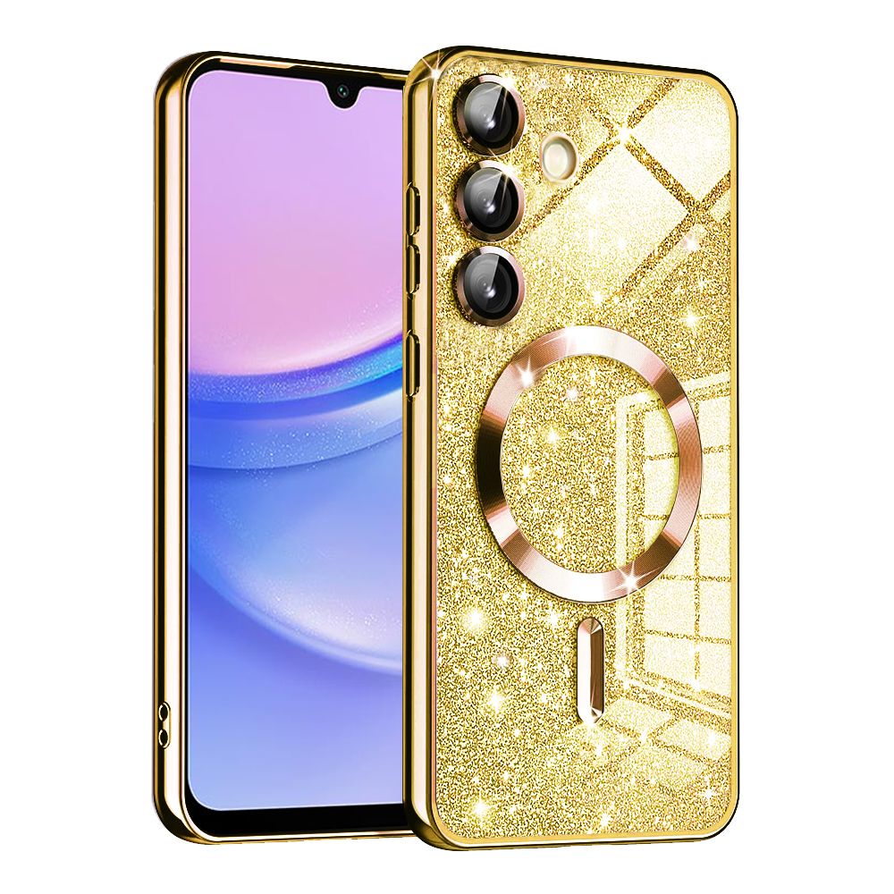 Levně Techsuit Luxury Glitter MagSafe pro Samsung Galaxy A15 4G / A15 5G zlatý