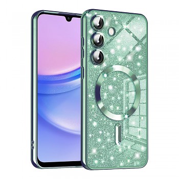 Techsuit Luxury Glitter MagSafe pro Samsung Galaxy A15 4G / A15 5G světle zelená