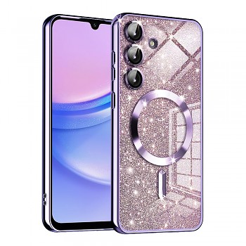 Techsuit Luxury Glitter MagSafe pro Samsung Galaxy A15 4G / A15 5G světle fialová