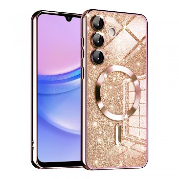 Techsuit Luxury Glitter MagSafe pro Samsung Galaxy A15 4G / A15 5G růžově zlatá