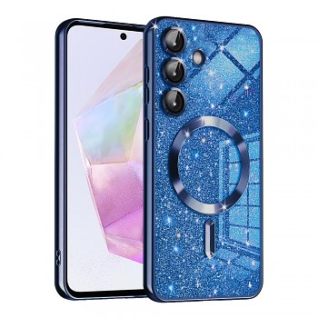 Techsuit Luxury Glitter MagSafe pro Samsung Galaxy A35 5G v tmavě modré