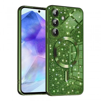 Techsuit Luxury Glitter MagSafe pro Samsung Galaxy A55 5G v tmavě zelené