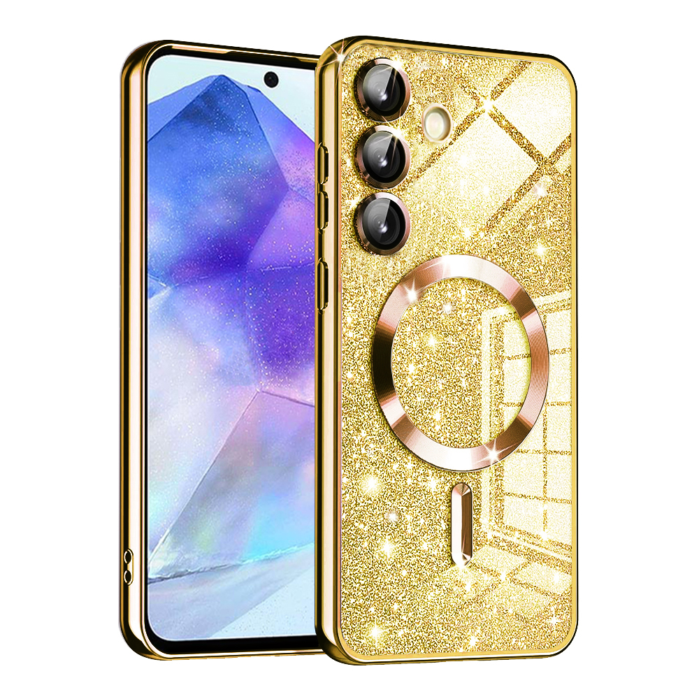 Techsuit Luxury Glitter MagSafe pro Samsung Galaxy A55 5G zlatý