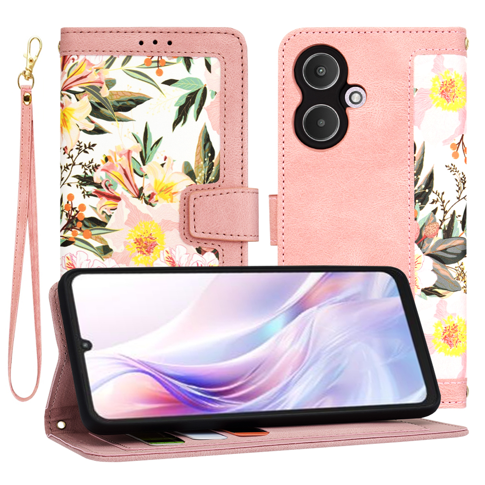 Levně Pouzdro Techsuit FlipCraft pro Xiaomi Redmi 13C 5G růžové Sweetheart
