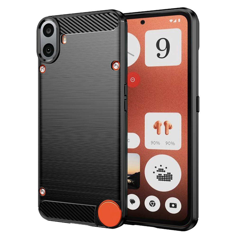 Levně Telefon Nothing CMF Phone 1 černý silikonový obal Techsuit Carbon