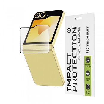 Ochranné sklo Techsuit 111D na vnější displej Samsung Galaxy Z Flip6/Flip7 FE černé