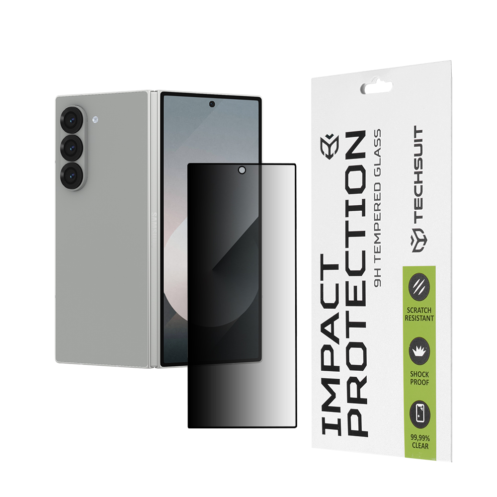 Levně Ochranné sklo Privacy Full Glue na vnější displej Samsung Galaxy Z Fold6 černé