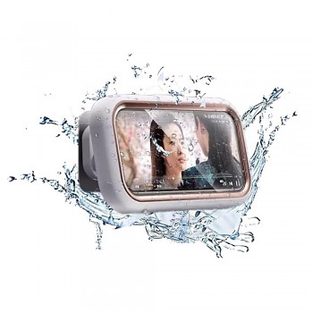 Techsuit Držák telefonu LC-999 Nástěnný box vodotěsný pro 4-7 palcové telefony zlatá bílá