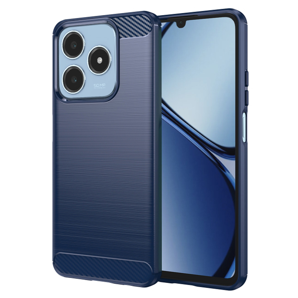 Levně Techsuit Carbon Silicone pro Realme C61 Realme C63 modrá