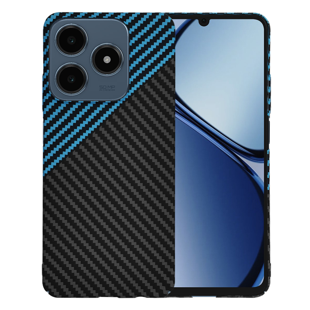 Levně Pouzdro Techsuit Carbonite FiberShell pro Realme C61 C63 modrý Pulse