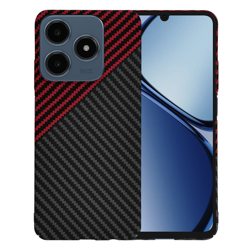 Levně Pouzdro Techsuit Carbonite FiberShell pro Realme C61 C63 červený Vortex