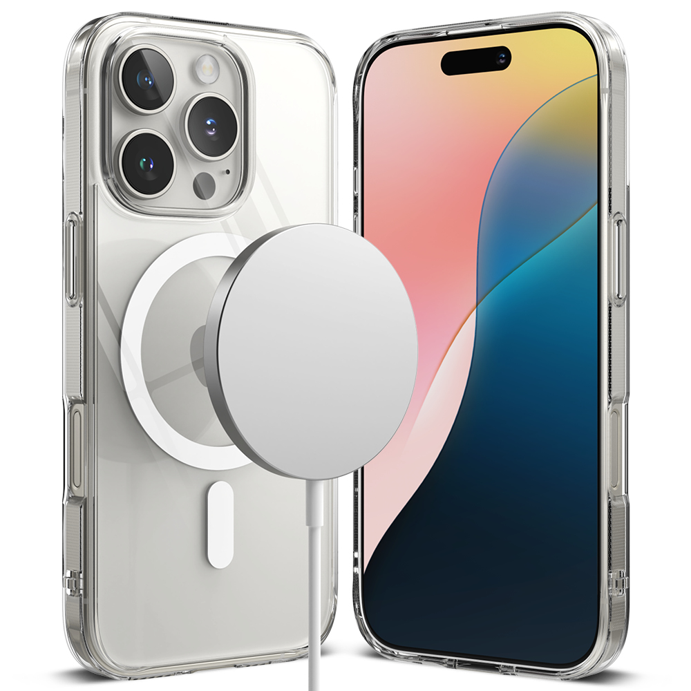Levně Kryt Ringke Fusion MagSafe pro iPhone 16 Pro průhledný