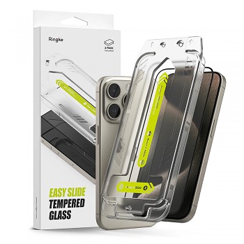 Ringke Easy Slide tvrzené sklo (2 ks) iPhone 16 Pro čiré